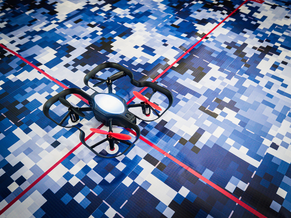 CoDrone Programming Mat with the CoDrone EDU in its starting position.