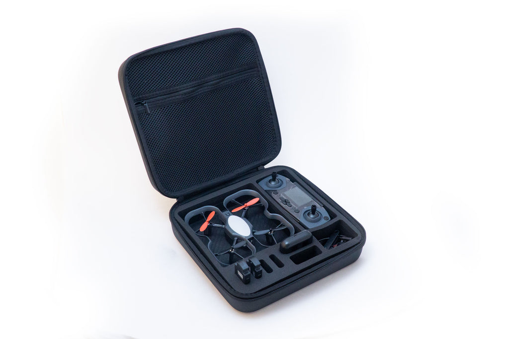 CoDrone EDU carrying case with a full kit inside