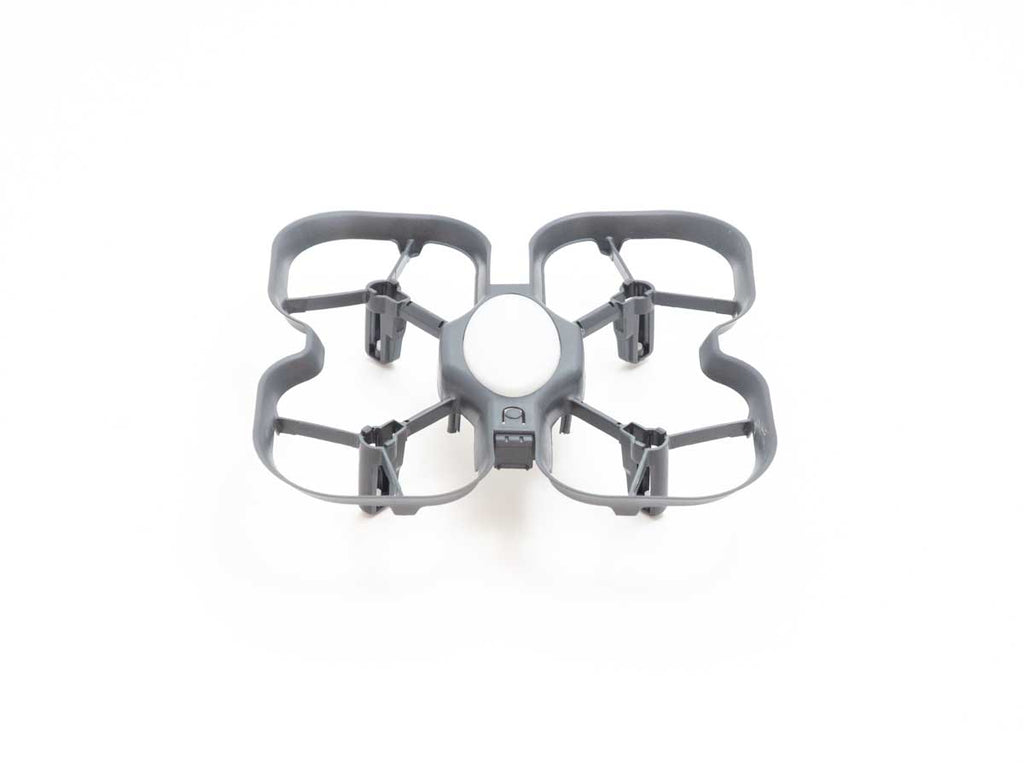 CoDrone EDU frame and canopy on a white background, right side up and facing forward
