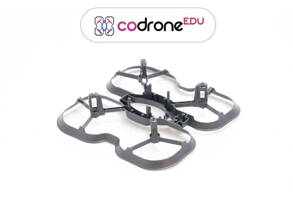 CoDrone EDU frame and canopy on a white background, upside down