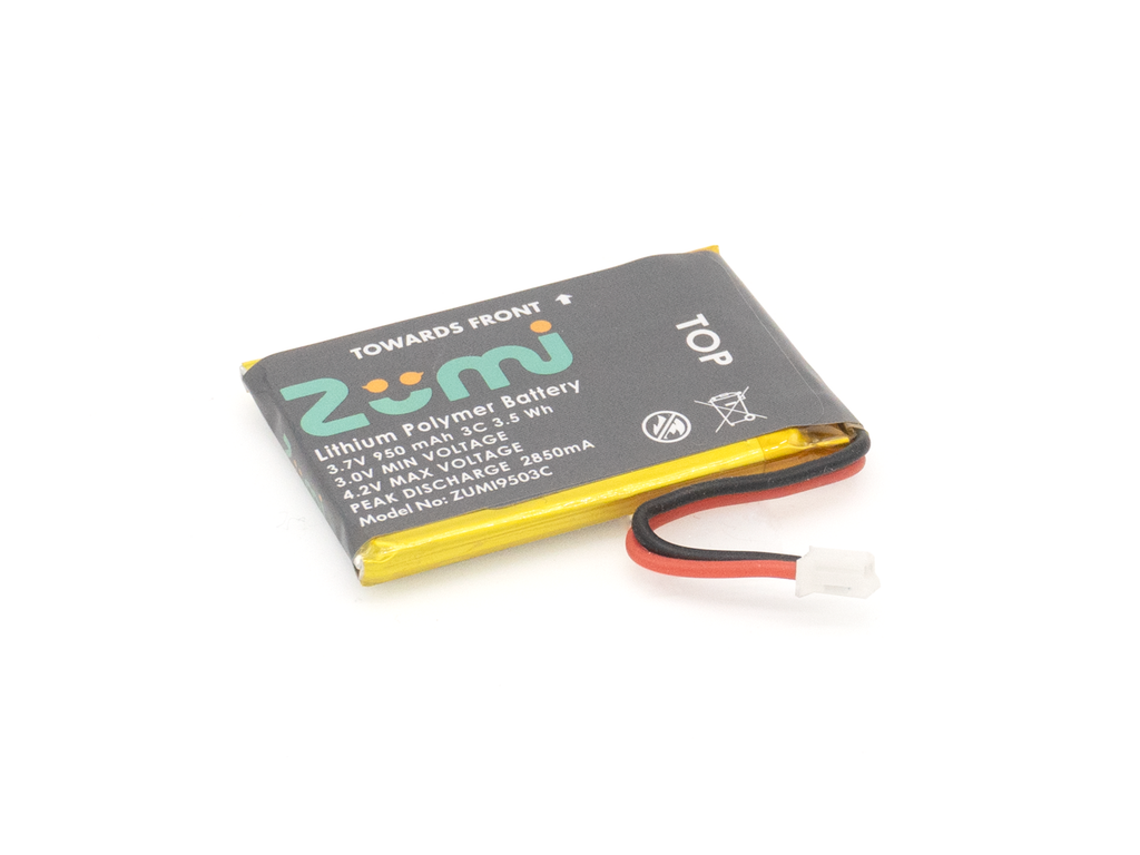 A single rechargeable LiPo Zumi battery