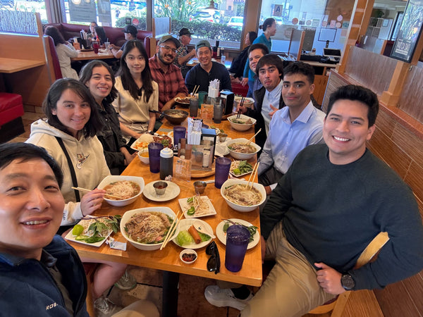 The Robolink team having lunch together